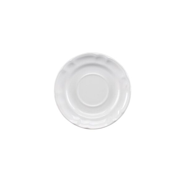 Plato de cerámica para taza Barroco Santa Anita de 16cm blanco