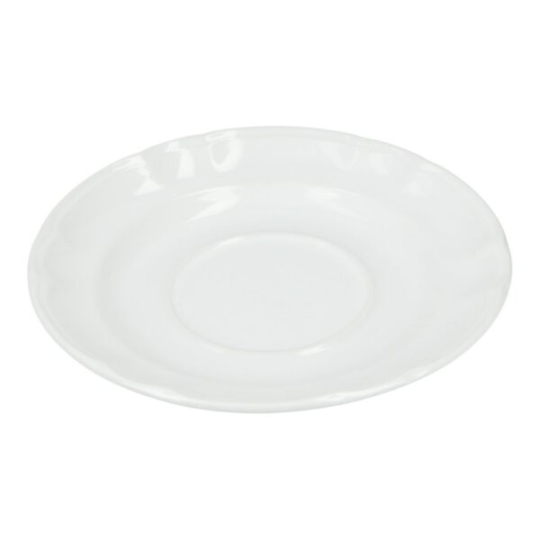 Plato de cerámica para taza Barroco Santa Anita de 16cm blanco - Image 2