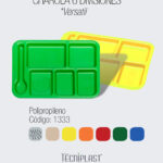 Charola con 6 División PP